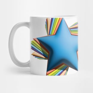 3d rainbow pride stars Mug